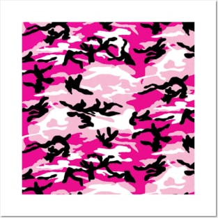 Pink camo Military Posters and Art